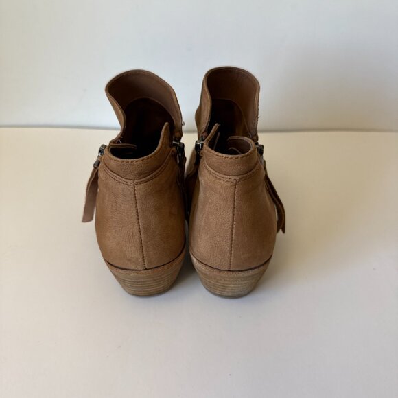 Sam Edelman Packer Ankle Boots Women’s Sz 8.5 Brown Suede Brown Side Zip - Picture 3 of 16